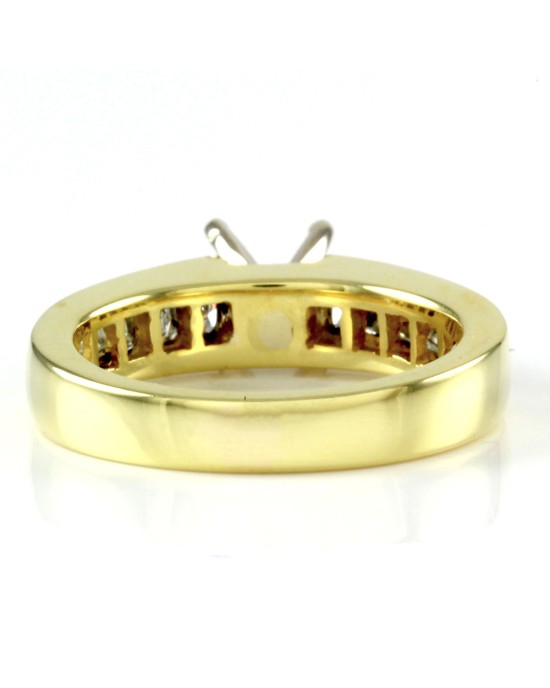 Princess Diamond Engagement Ring Mounting in Gold